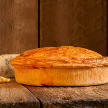 Load image into Gallery viewer, Beef Cheese &amp; Bacon pie Family Size-Gluten Free

